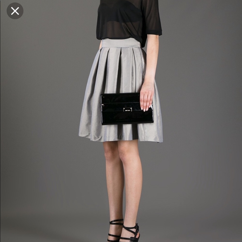 Jimmy Choo Reese patent leather black clutch